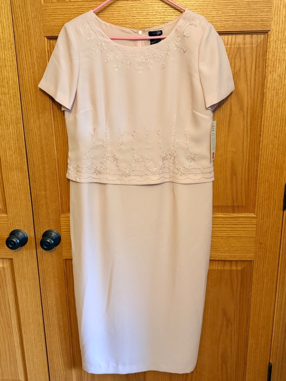 East 5th Blush Pink Embroidered Midi Dress